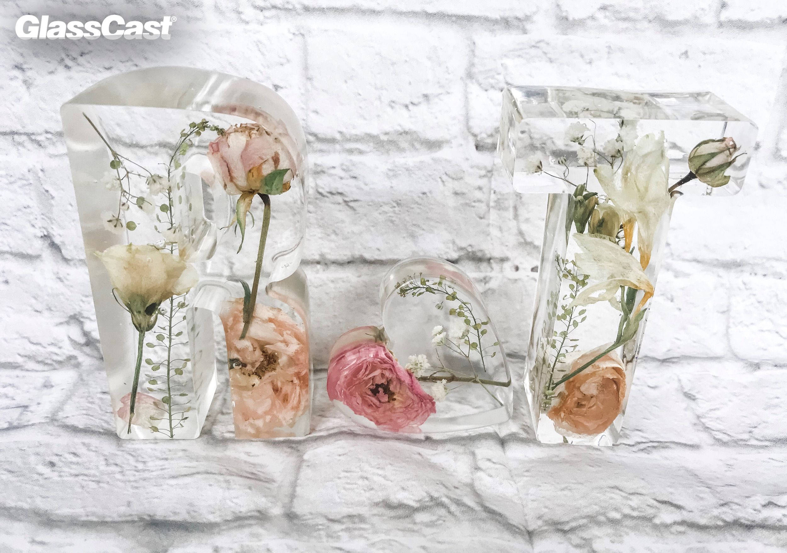 clear floral resin