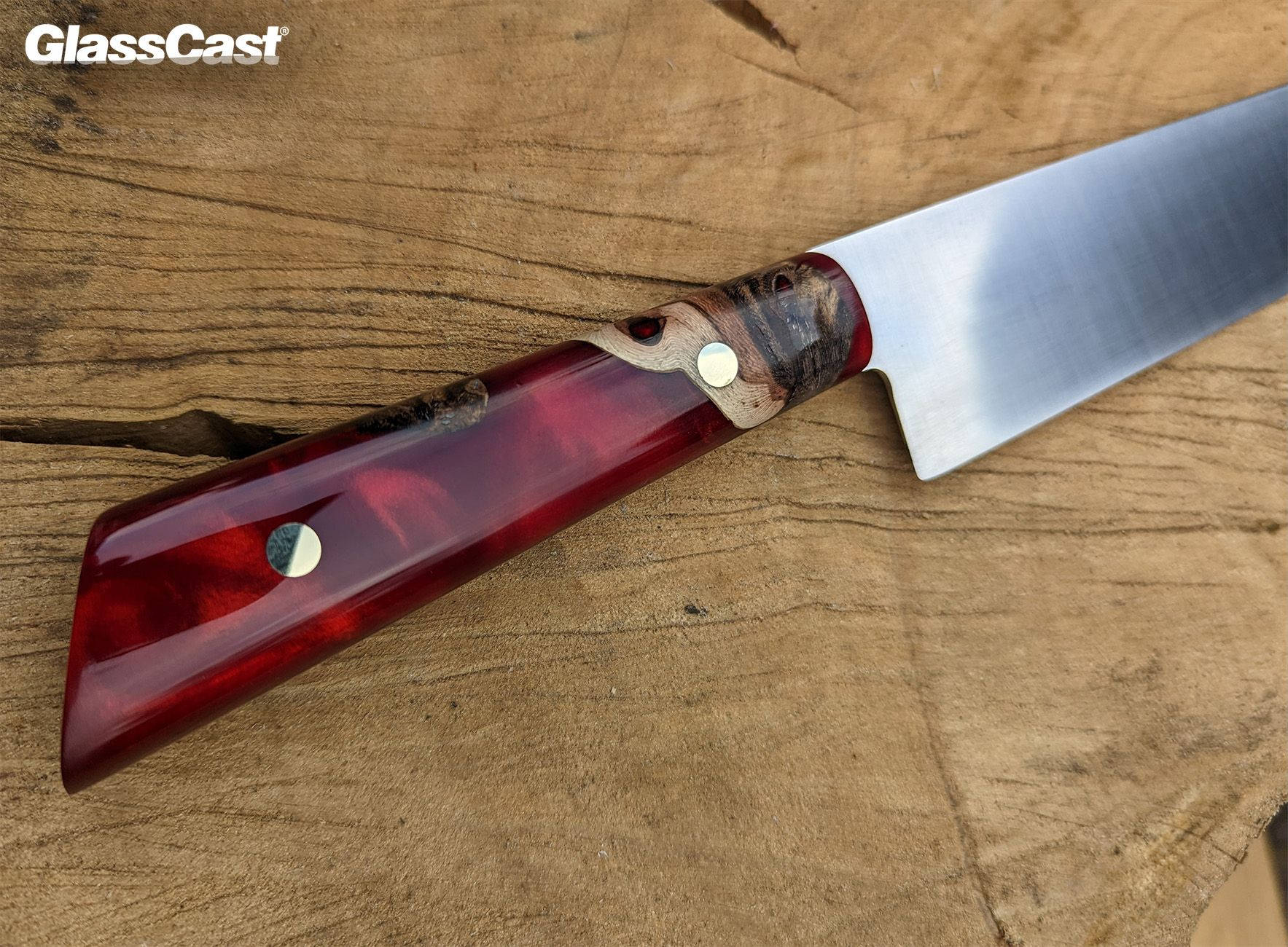Resin and Fir Cone Knife Handles - GlassCast