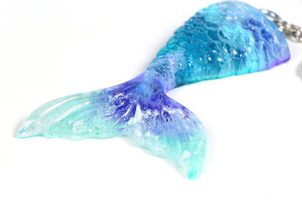 Mermaid Tail Resin Keychain