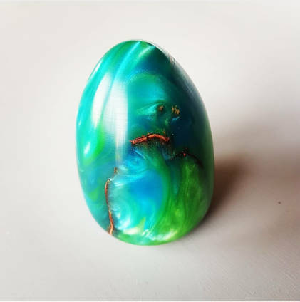 Metallic-Green-Egg-by-Lightning-Wood-Designs