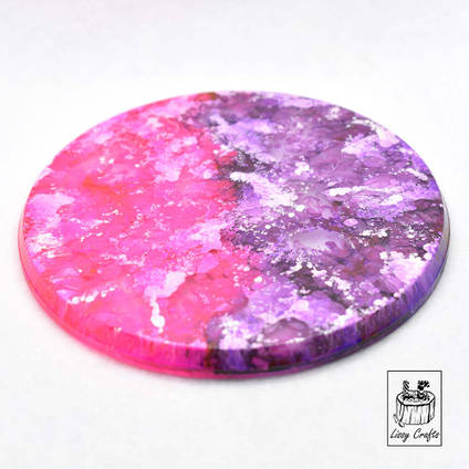 Purple Pink Resin Coaster