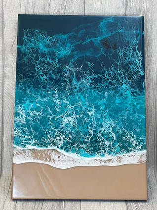 Resin Ocean Inspired Wall Art by Resin by Hollie