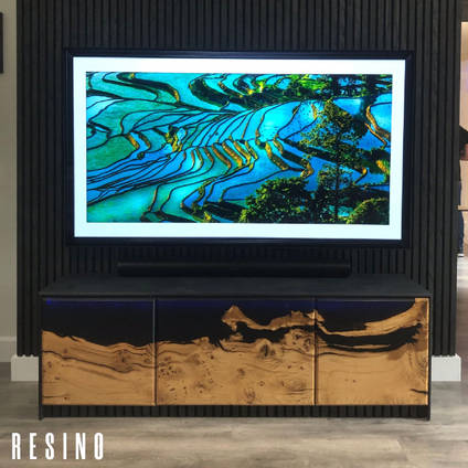 TV Cabinet Wood and Resin by Resino