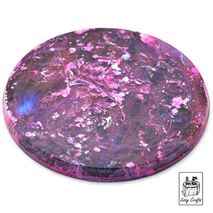 Violet Black Resin Coaster by Lissy Crafts