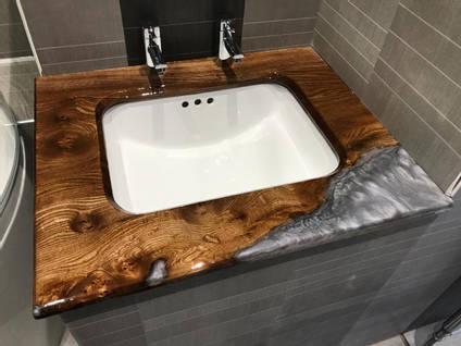 Wood and Resin Sink Unit by AW Epoxy