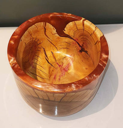Wood and Resin Woodturned Bowl by Steffen Bjoorsvik