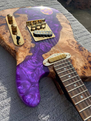 Bearded Bob Designs Wood and Resin Guitar