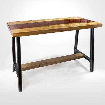 Black Oak Wood Elm and Copper River Table Full View