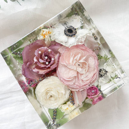 Pinks Bridal Bouquet in Resin by Out of the Box by Kateo