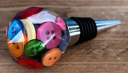 Button Bottle Stopper by Bea_utiful Creations