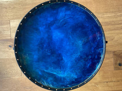 Cosmic Pour Resin Funky Table Project by Gail