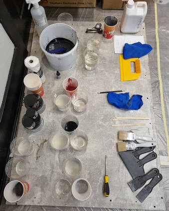 Countertop Project Pigment Mixing