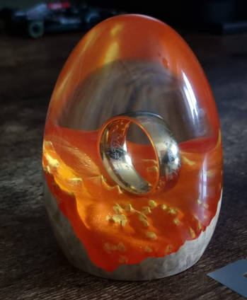 Wood and Resin Finished Dragon Egg by Jamie Mccheyne
