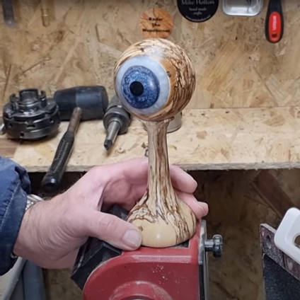 Wood & Resin Eyeball by Mike Holton Hand