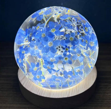 Forget-me-not- Resin Lamp by Bea_utiful Creations