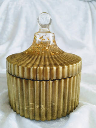Gold Trinket Pot by Unique Creations
