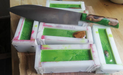 Green Knife Handle Blanks by Nottingham Knife Works