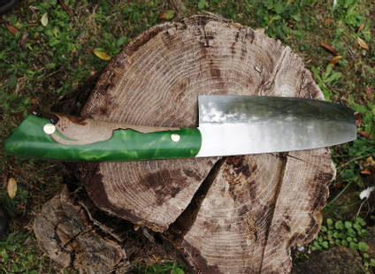 Green Knife Handle by Nottingham Knife Works