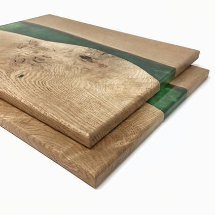 Green Resin Serving Board by Lifetimber