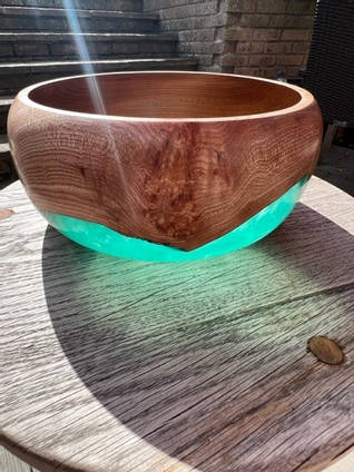 Wood and Resin Bowl by Hannington Ash