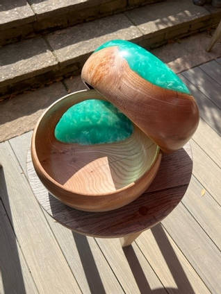 Wood and Resin Bowls by Hannington Ash