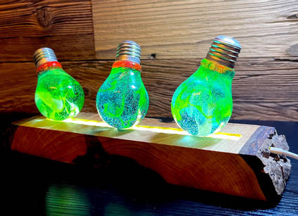 Resin Light Bulb Lamp by MB Resin Art