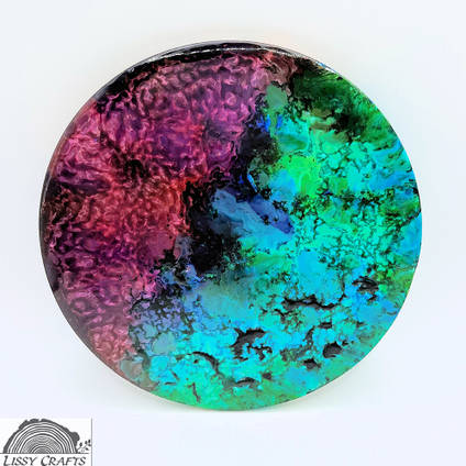 Pink and Turquoise Petrified Rainbow by Lissy Crafts