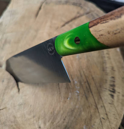 Metallic Green Resin Knife Handle by Nottingham Knife Works