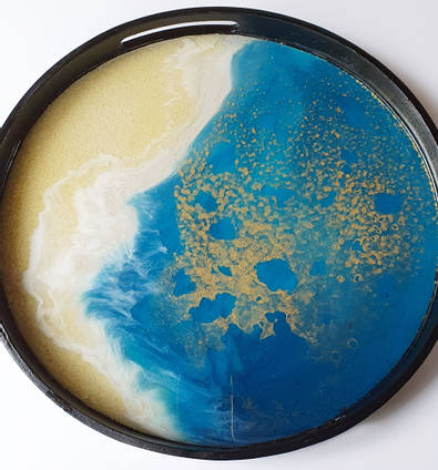 Ocean Style Resin Tray by Cosmos Creations