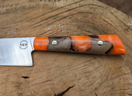 Orange Knife Handle by Nottingham Knife Works