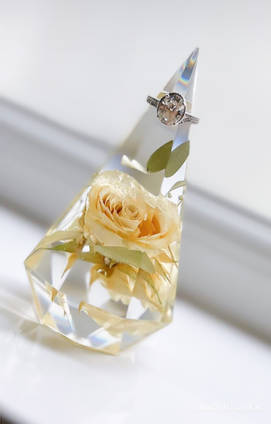 Peach Rose Resin Ring Holder by Out of the Box by Kate