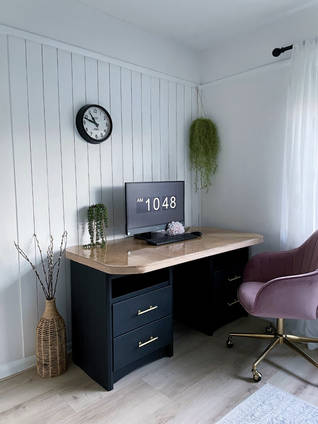Pole Wrap and Resin Desk by DIY HER WAY