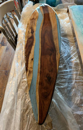 Project Process Wood and Resin Longboard by Bearded Bob Designs