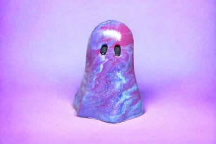 Scrambled Meg Designs Purple Resin Ghost