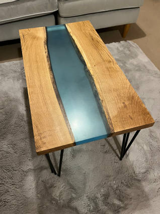Overhead View of Resin River Table by Rachels Resinss
