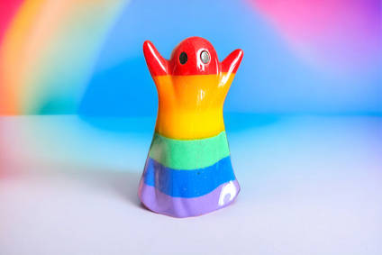 Scrambled Meg Designs Rainbow Resin Ghost