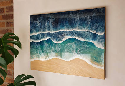 Resin Ocean Artwork by CAS Studio Art