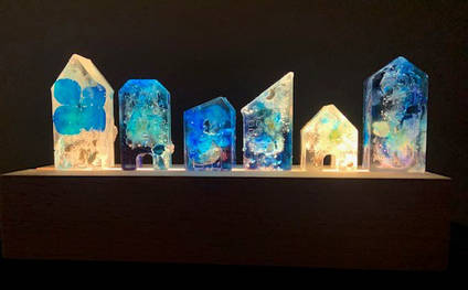 Resin Flower Houses Lamp by Custom.Artwork.HM