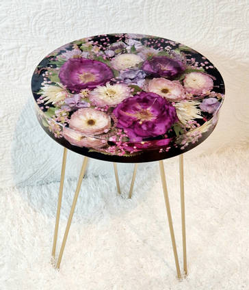 Flower Resin Table by Sparkles Bespoke Resin