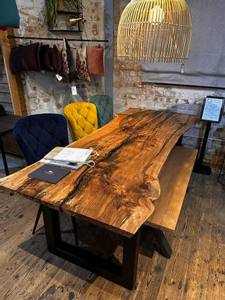Spalted Beech & Epoxy Dining Table by The Woodyard Ockeridge