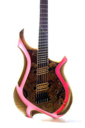 Syrtis Wood and Pink Resin Guitar