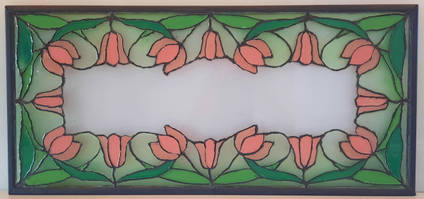 Tulip Faux Stained Glass Resin Window