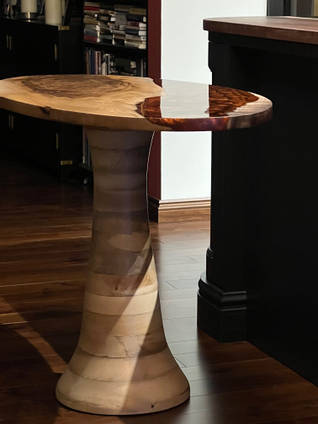 Walnut and Resin Oval Table by Hannington Ash