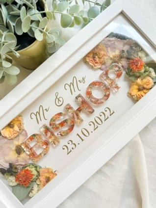 Resin Flower Wedding Keepsake by Out of the Box by Kate