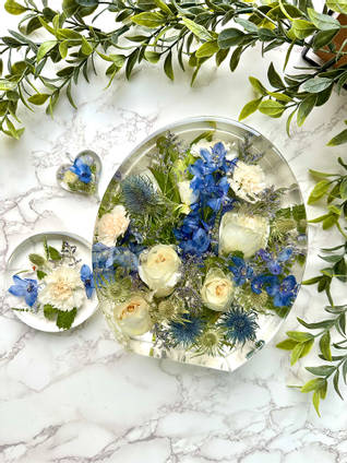 Happiness Blooms Blue and White Resin Casting Set