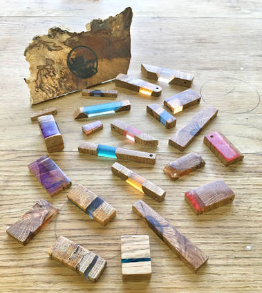 Wood and Resin Pendants by Lifetimber
