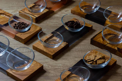 Wood and Resin Snack Trays by Oldie Goody