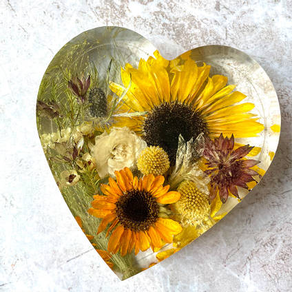 Sunflower Heart Flower Casting by Happiness Blooms Creations