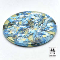 Resin Blue and Gold Coaster by Lissy Crafts Thumbnail