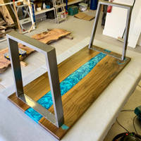 Cannon-and-James-Resin-and-American-Walnut-Desk-attach-legs Thumbnail